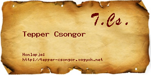 Tepper Csongor névjegykártya